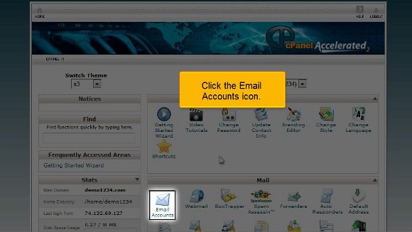 cPanel Email account