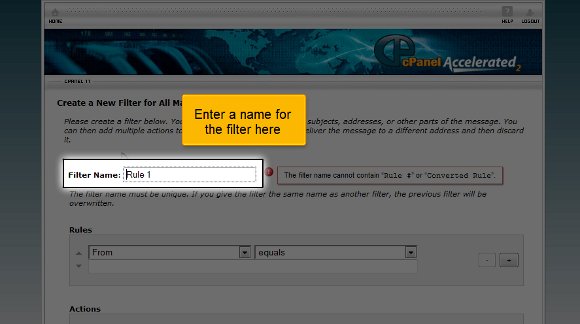 mail filter rule