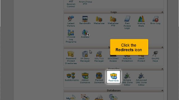 setup domain redirects in cPanel