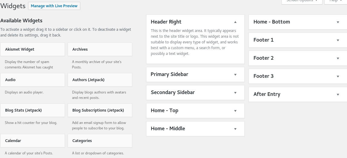 WordPress Built-in Features